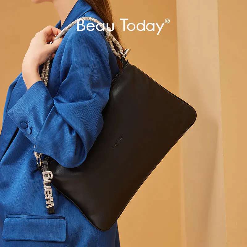 

Женские сумки через плечо Beautoday, винтажные однотонные Сумки из натуральной коровьей кожи со съемной цепочкой на молнии, ручная работа, 62045