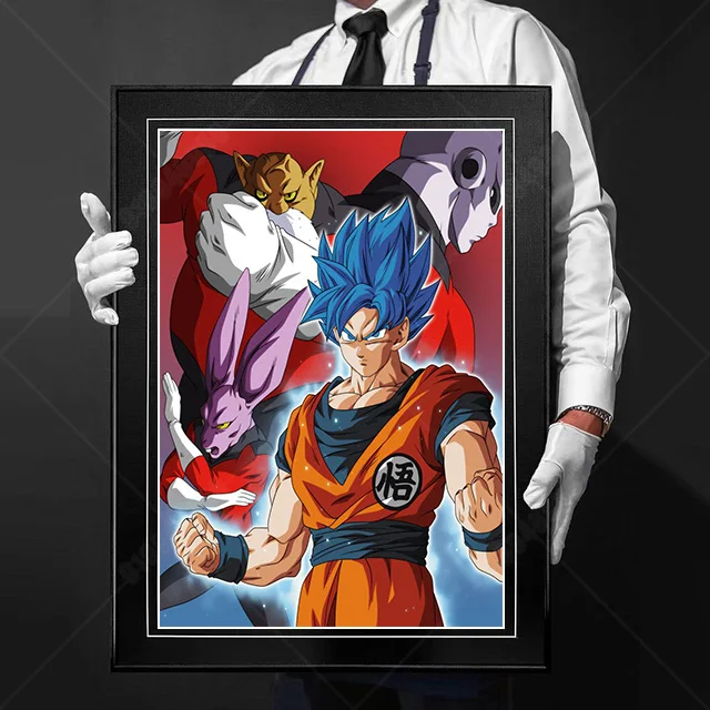 Quadro Dragon Ball Z Goku Mangá Anime Gohan Vegeta Majin Son