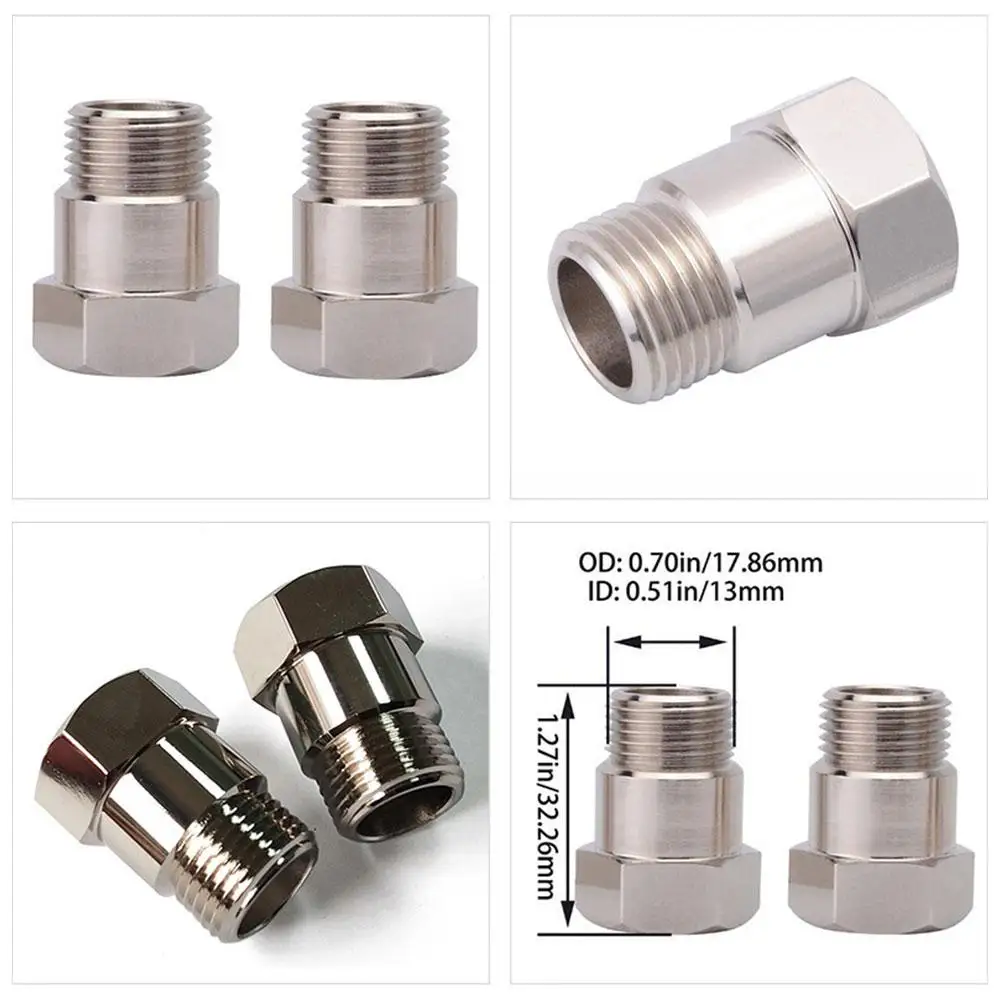 32mm Universal M18x1.5 O2 Oxygen Sensor Connector Test Pipe Hexagon Extension Adapter Accessories 4