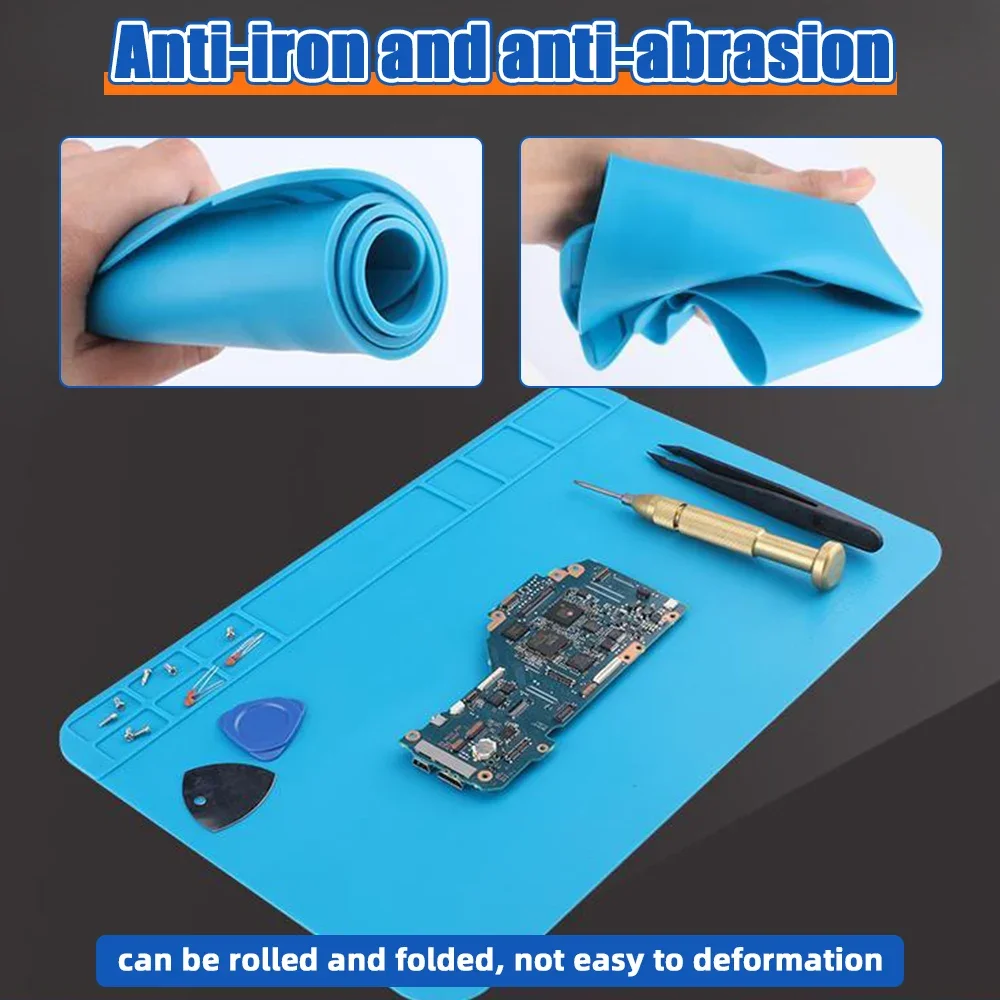 ESD Soldering Mat Repair Pad Insulation Heat Resistant Soldering Station Silicon Work Pad Desk Platform Phone Repair Tool Kit