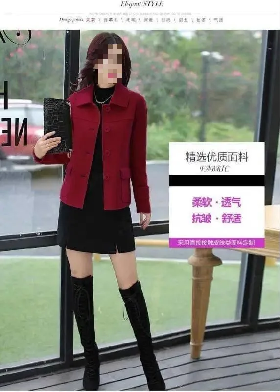 Kurze Wolljacke für Damen, 2025, Herbst, neuer koreanischer Stil, modisch, vielseitig, lässig, kleine Person, sieht schlank aus, Wolloberteil, trendig – Detail 8