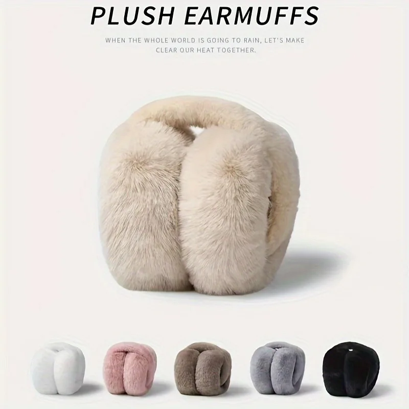 Soft Plush Ear Muffs for Cold Weather Outdoor Use