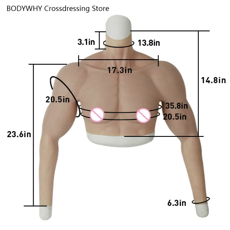 New Realistic Dummy Silicone Fake Muscle Belly Human Body Simulation Muscle Male Fake Belly Role Playing