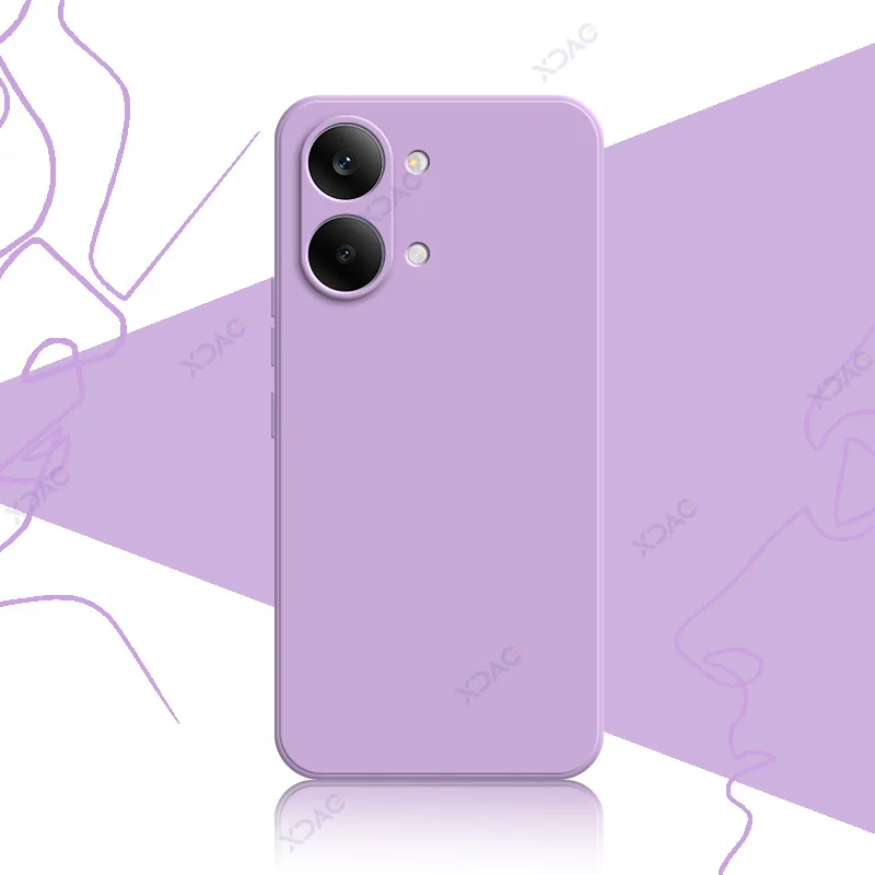 Luxury Soft Square Liquid Silicone Armor Phone Case Cover