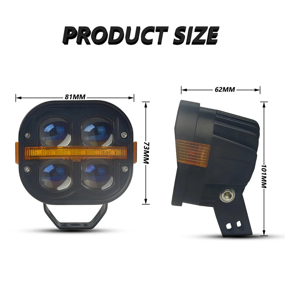 รูปสินค้า ไฟสปอตไลท์ LED 4 นิ้ว สำหรับรถมอเตอร์ไซค์และ SUV