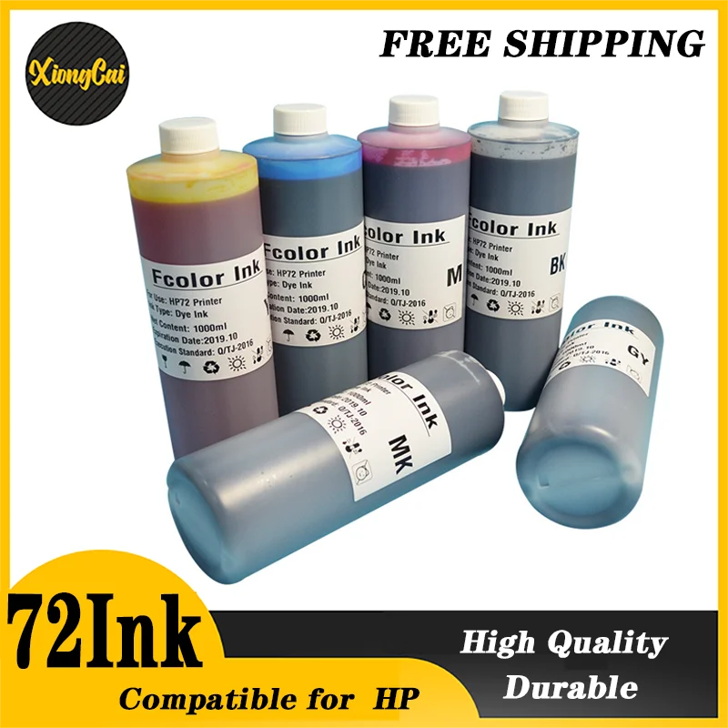 Tinta à Base de Água hp Designjet T610 T620 T770 T790 T795 T1100 T1120 T1200 T1300 T2300 Impressora 1l