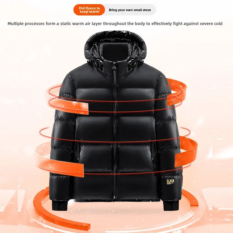 Winter Hooded Black Gold High-end Puffer Jacket Fashion Jackets Coats Men's Clothing Doudoune Homme Ropa Hombre Chaquetas