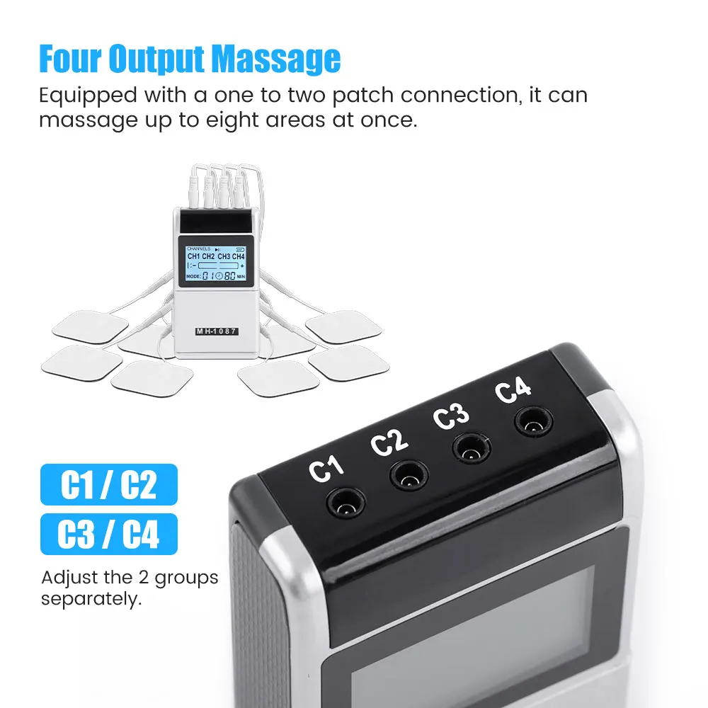 15 Modes EMS Electric Muscle Stimulator 20 Levels TENS Physiotherapy Pulse Full Body Massager Machine Pain Relief + Meridian Pen 5