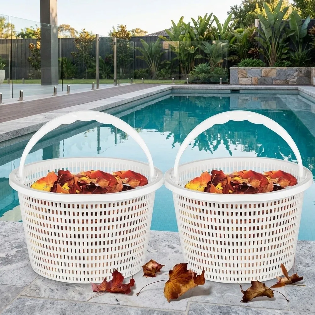 20 Cm Pool Skimmer Filter Basket Large Reusable Pool Skimmer Basket With Handle Pool Equipment Parts