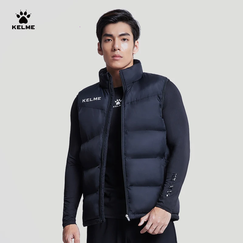 Men Winter Down Vest Sport Training Lightweight Waterproof Outwear Short Stand Collar Casual Coat Windproof Warm Jacket