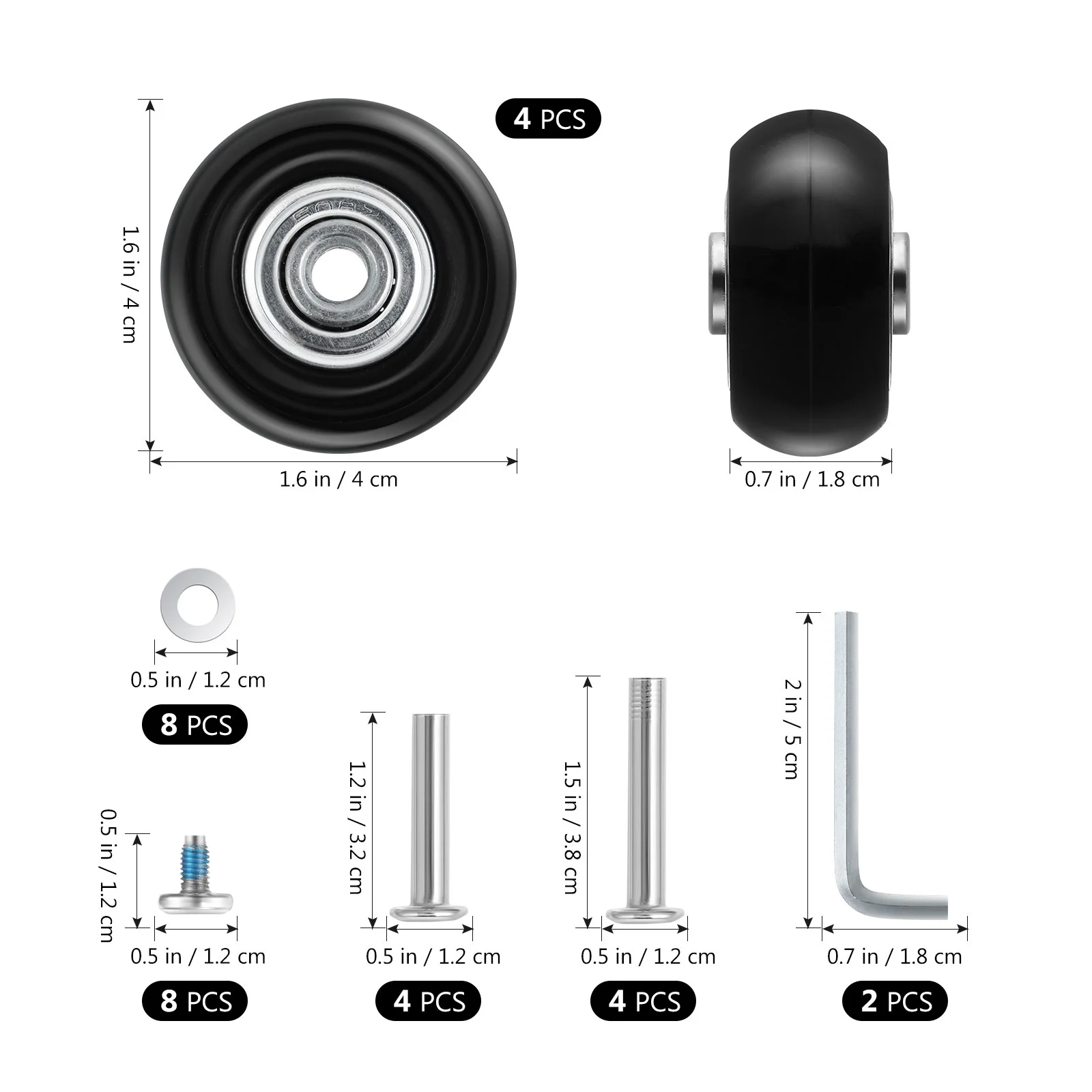 Material Handling Tools Luggage Cases Repair Kit Travel Bearings Replacement Swivel Casterss Swivel Casterss