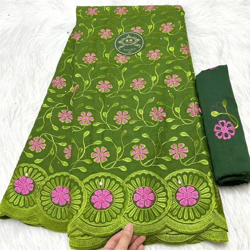 

5+2 yard With Scarf Swiss lace fabric Lafaya Dry lace embroidery African 100% cotton fabrics Swiss voile lace Dubai style 3L1102