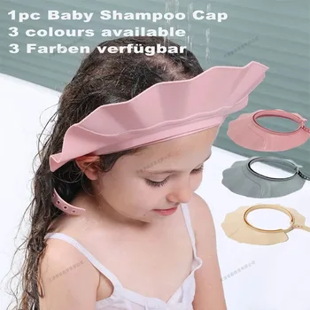 Protezione morbida per gli occhi Cappello da bagno per bambini Copertura per il lavaggio dei capelli 1