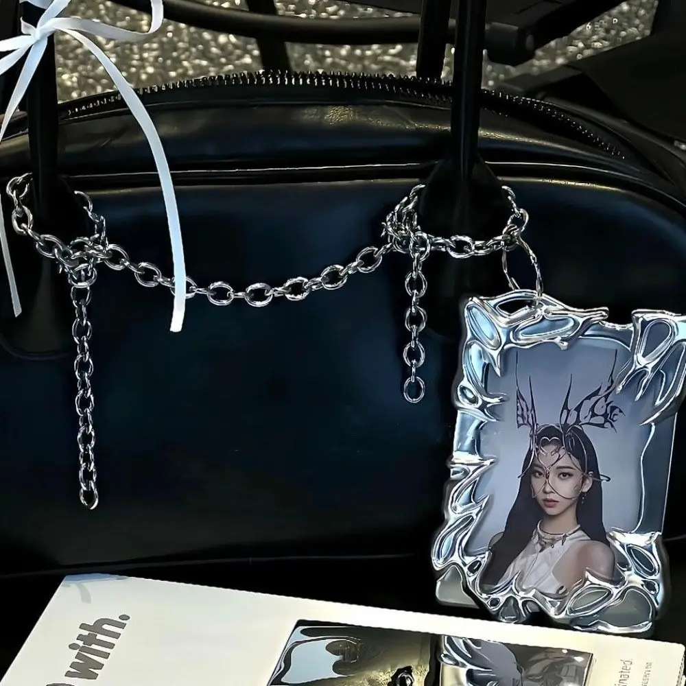 Creative Silver Metallic Style Shaped Photo Card Holder Kpop Electroplated Special-shaped Card Sleeve Metal Texture Cover card holder card protector idol card protector card display stand desk card holder photo card holder memory card protector photo card binder