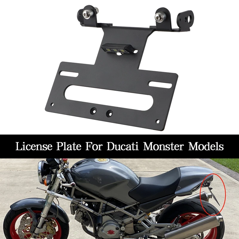 License Plate Holder Bracket Rear Tail For Ducati Monster 400 620 695 750 800 900 1000