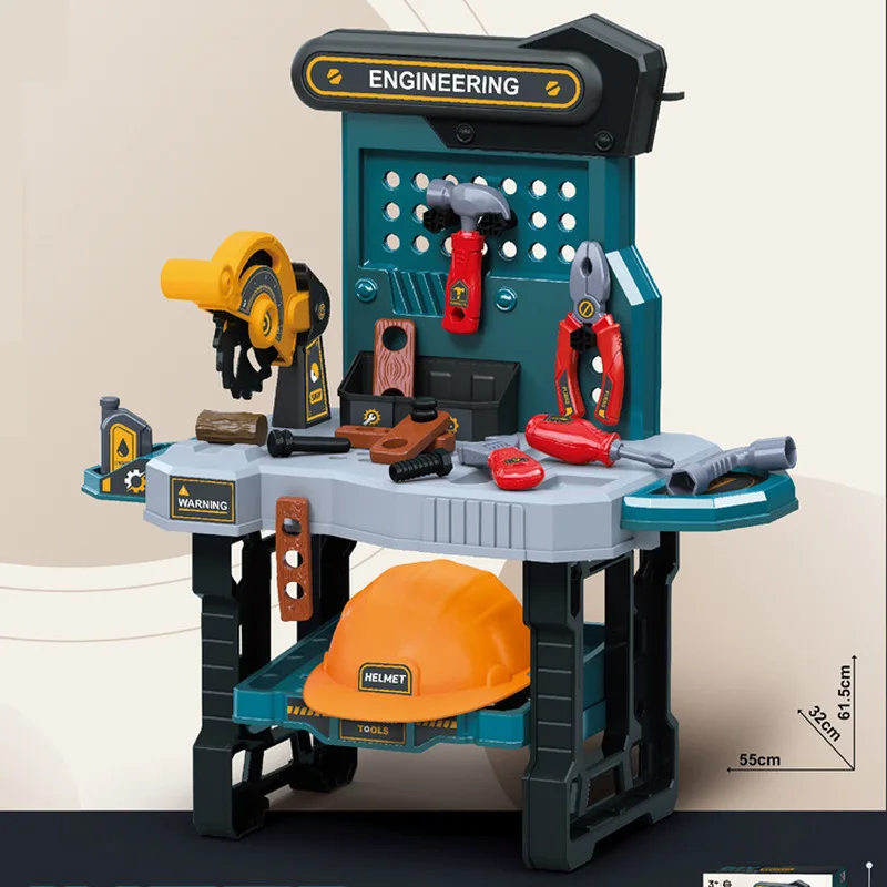 Simulated Maintenance Tool Electric Drill Electric Saw Screw Tightening Tool Table Engineering Cap, Repair Toy Gift Box Etc kids repair toys,plastic construction toys,kids construction toys