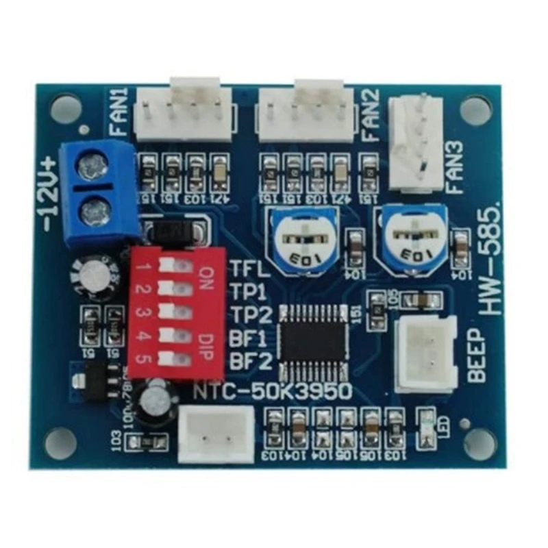 

DC 12V Voltage Regulator PWM PC CPU Fan Temperature Control Speed Controller Module High-Temp Alarm Speed Control