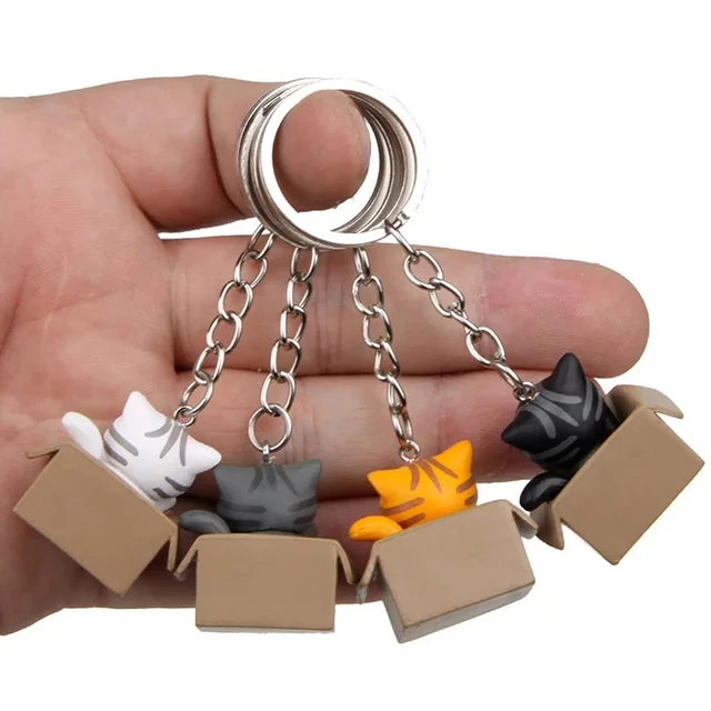cute cat keychain for cat lovers