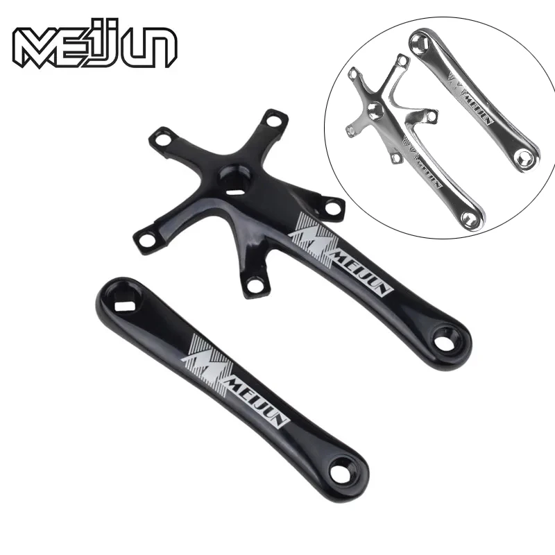 

MEIJUN Folding Bike Crankset Ultra-light Square Crank 170MM CNC Aluminum Alloy BMX Bicycle 130BCD Chainwheel Parts Accessory