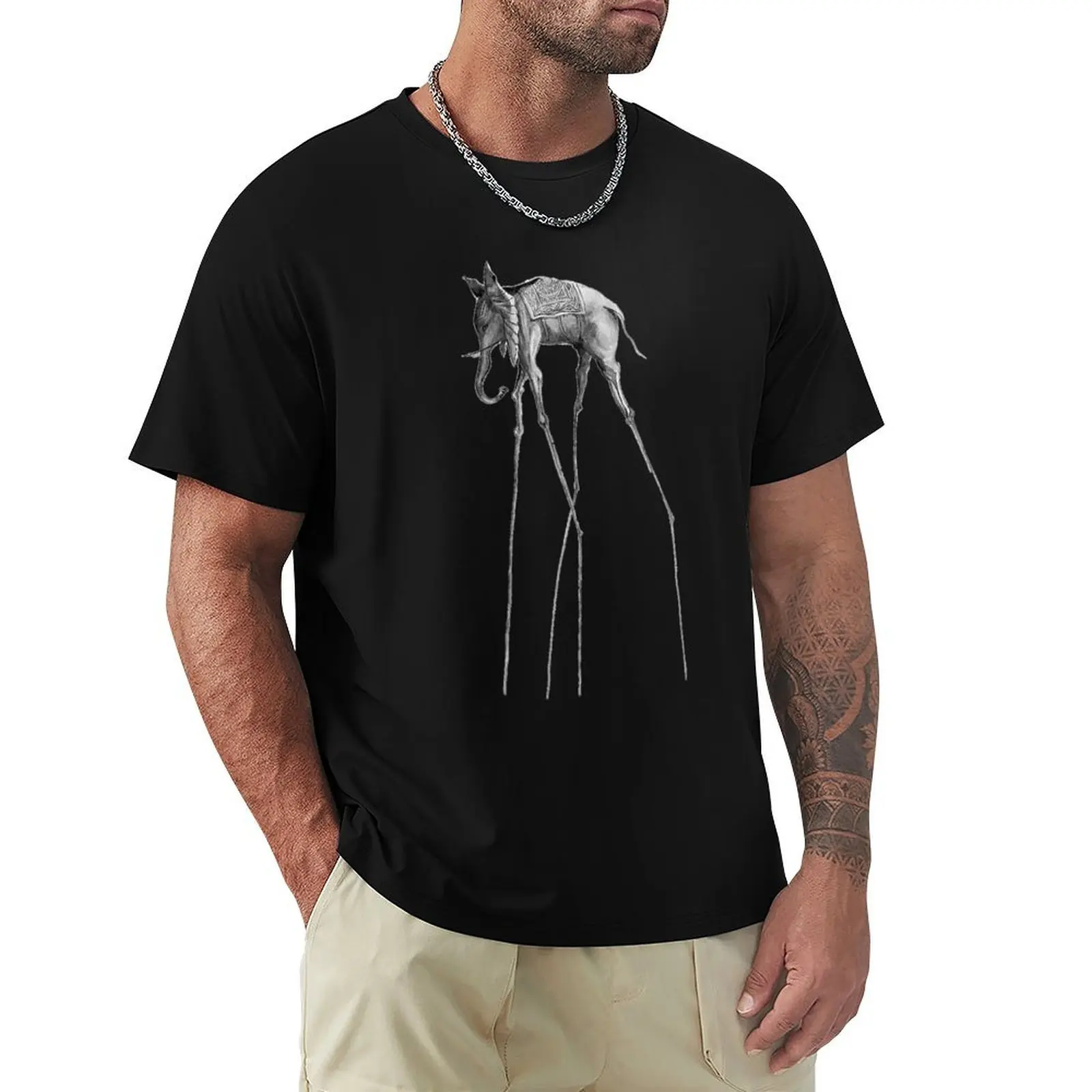 

Dali's Elephant Classic T-shirt boys whites sweat fitted t shirts for men