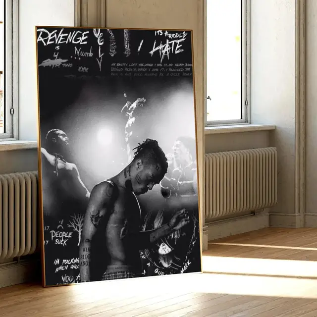 xxxtentacionポスター Amazon.com: Laminated XXXtentacion Poster BW Stripes