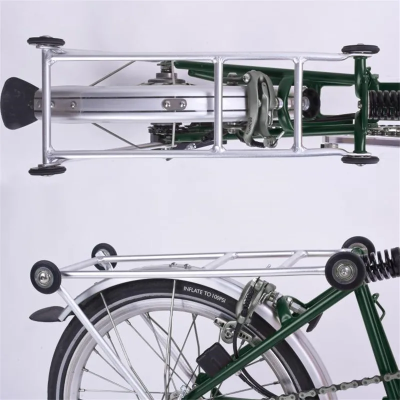 Brompton 用　ブロンプトン 　アルミ製　リアキャリア 　キャリア ラック 自転車荷物キャリアブロンプトン用折りたたみ自転車リアラックと