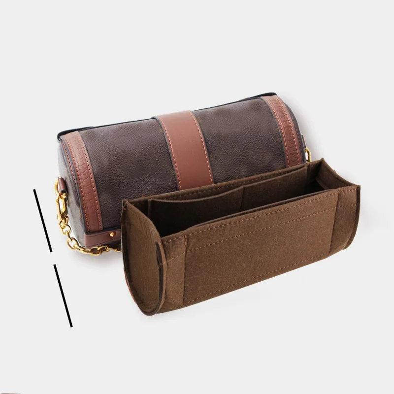 TINBERON Felt Cloth Insert Bag Women Makeup Bag Travel Portable Luxury Bag Liner Organizer Bag Insert Cosmetic Bags Base Shaper