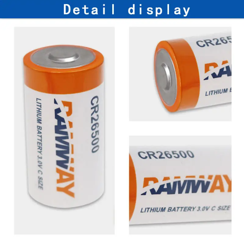 CR26500 C size 3V non rechargeable lithium battery with XH2.54 connector added for turbine flowmeter CNC machine driver 4
