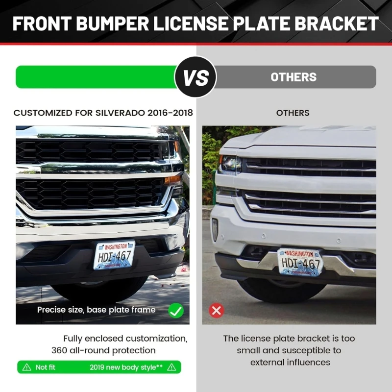 

U90C Кронштейн номерного знака переднего бампера Держатель номерного знака 23354526 GM1068172