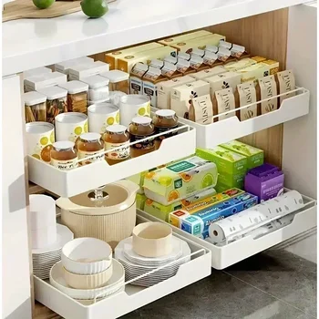 Convenient Pull-Out Cabinet Organizer 1