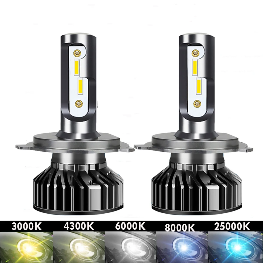 

2Pcs 18000LM 110W Car Headlight CSP H4 LED H7 H1 H3 H8 H11 9005 HB3 9006 HB4 Car Auto Headlamp Led Lights For Car 12V 6000K