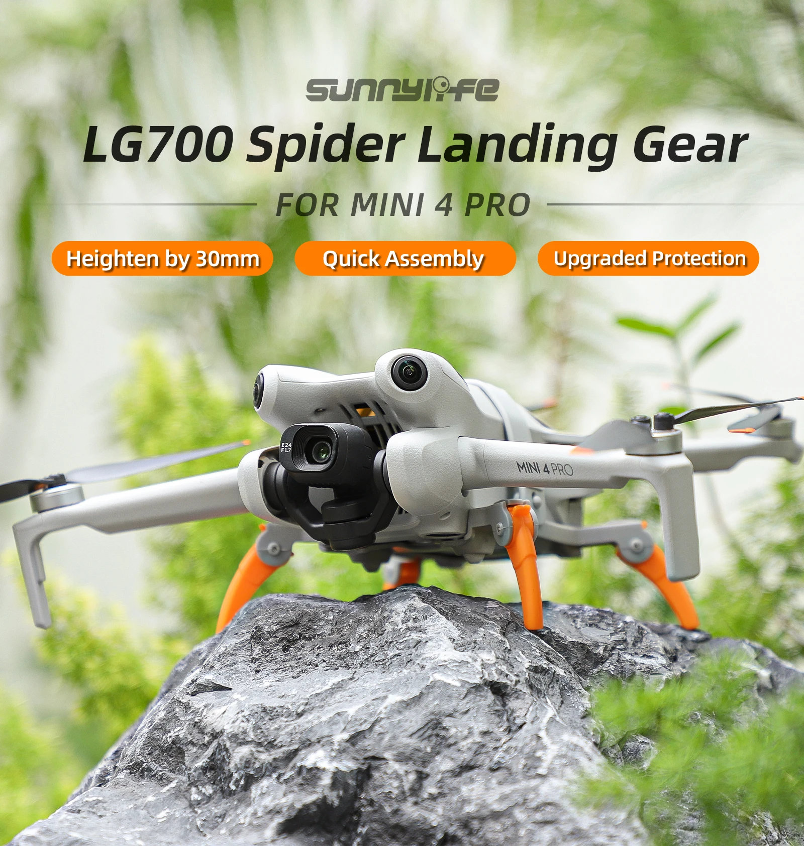 Für DJI Mini 4 Pro Drone Fahrwerk Unterstützung Bein Gimbal Kamera Objektiv Erhöhen Anti-kollision Schützen Halterung Drone zubehör – Detail 1