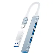 

Type C To USB3.0 2.0 Two-in-one Adapter Metal Hub High-speed Stable Transmission Multi-function Adapter