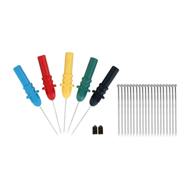 

M5TF 5pcs Insulation Piercing Needle Non-destructive Pin Test Probes,4mm Banana Socket for Car Tester