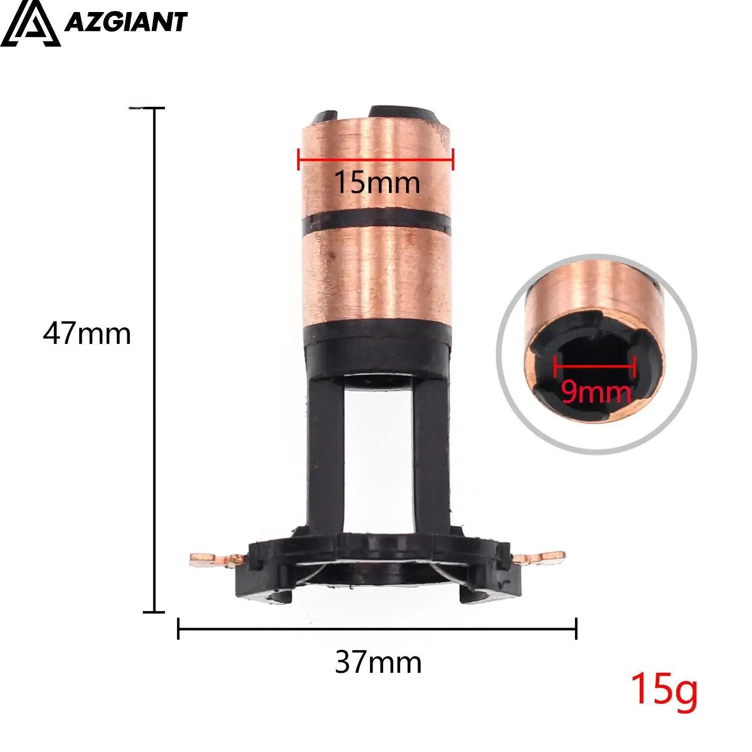 AZGIANT for mercedes W203 W204 S203 S204 CLK C209 A209 CLS C218 Car Alternator Slip Ring Copper Contacts(9&times;15&times;47mm)