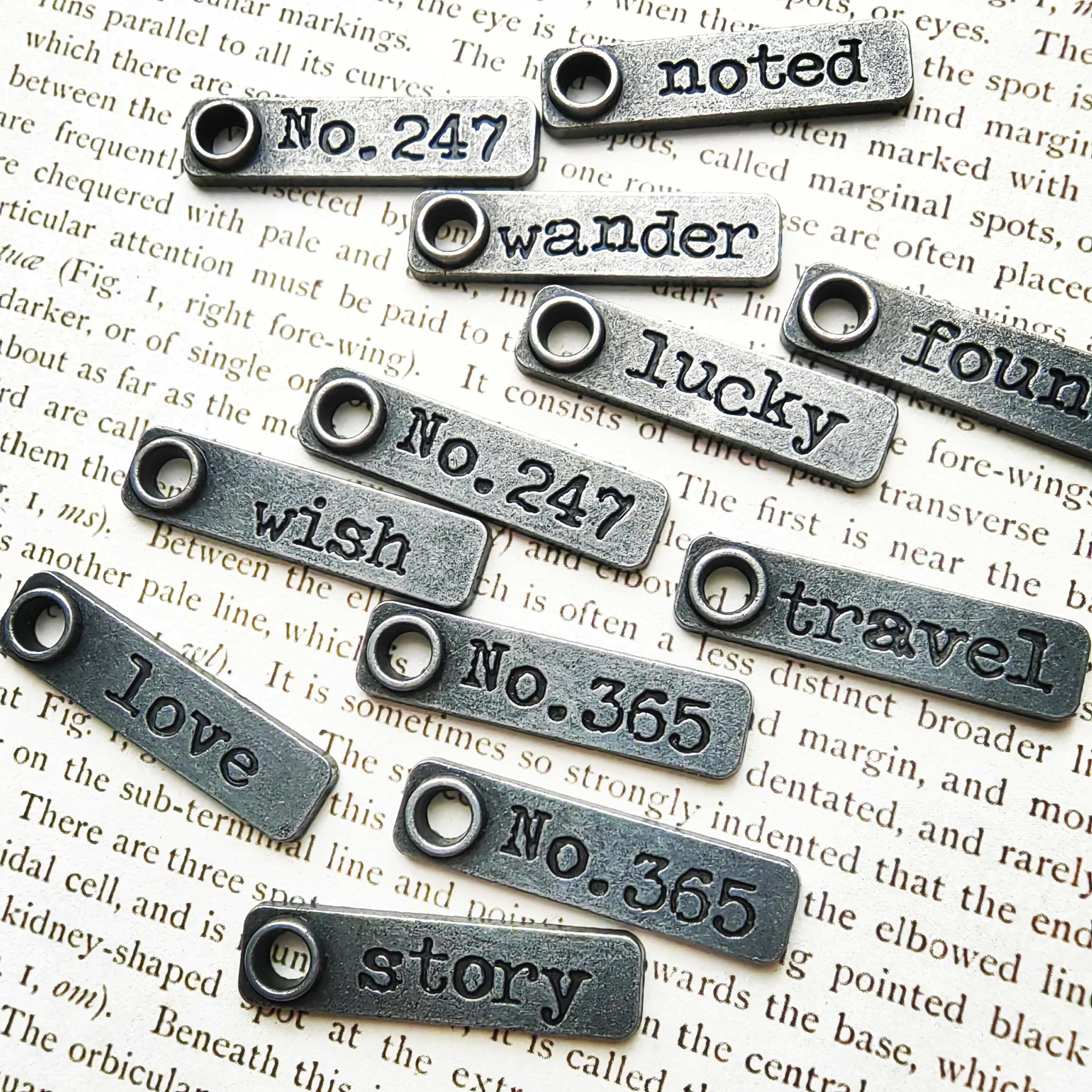 

Metal Accessories Retro Tiny Words Junk Journal Scrapbook