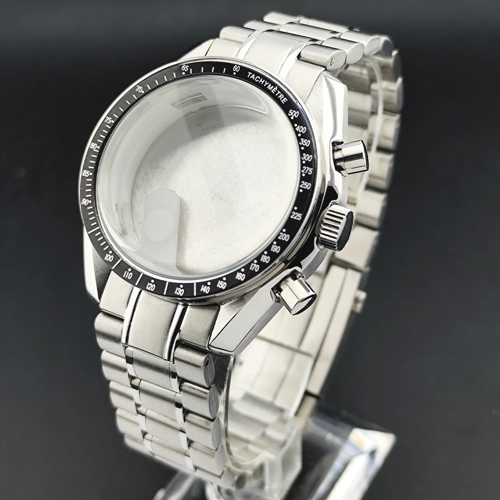 Elegant Silver/Black Metal Watch Case with Quartz Movement Compatibility and 32.5mm Dial - Ideal