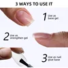 MSHARE Clear Rubber Base Gel Coat Thicker Nails Strengthen Alignment Base Soak Off 250ML Level Up 5