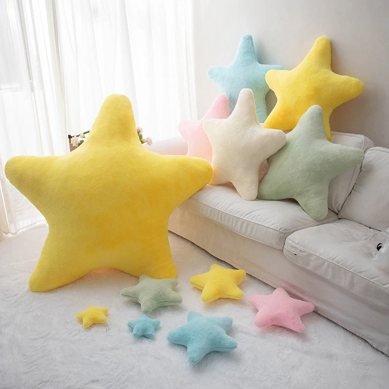 Creative Star Shaped Pillow Soft Plush Throw Pillow Cute Cartoon Pillow Plush Cushion Kid Bedroom Living Room Pillow Gifts 2