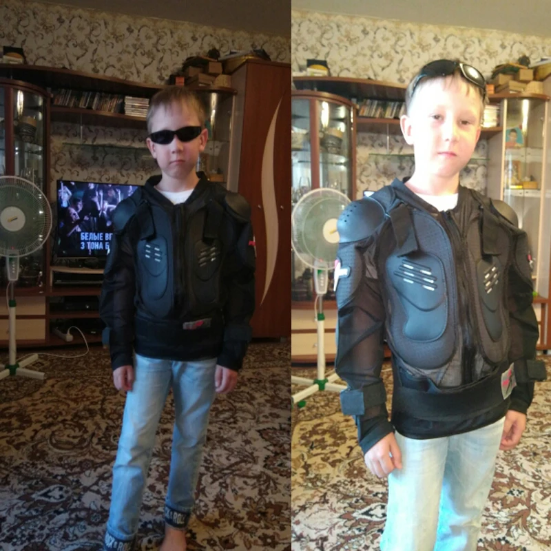 PRO-BIKER Child Motorcycle Armor Jackets Motorcyclist Full Body moto Lady woman racing protection jacket turtle children