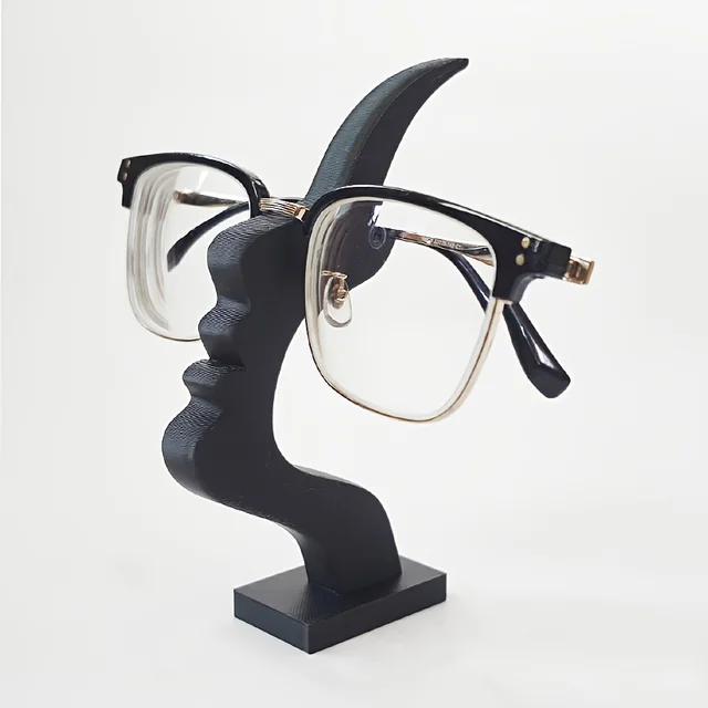 1pc Unique Curved Eyeglass Holder Stand Secure & Artistic Storage Solution Elevate Desk or Nightstand Decor Practical Minimalist 1