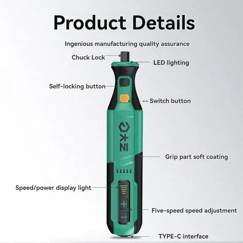 High Power 5000-28000r 8V Electric Drill Multifunction Micro Rotary Tool Drilling Machine Mini Grinder Hand Drill Engraving Pen 3