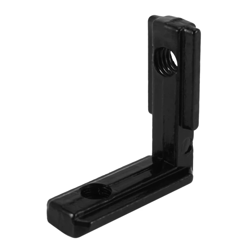 

60Pcs Black T Slot L-Shaped Angle Slot Connector Joint Bracket With Screws And Wrench Tool For 2020 Series