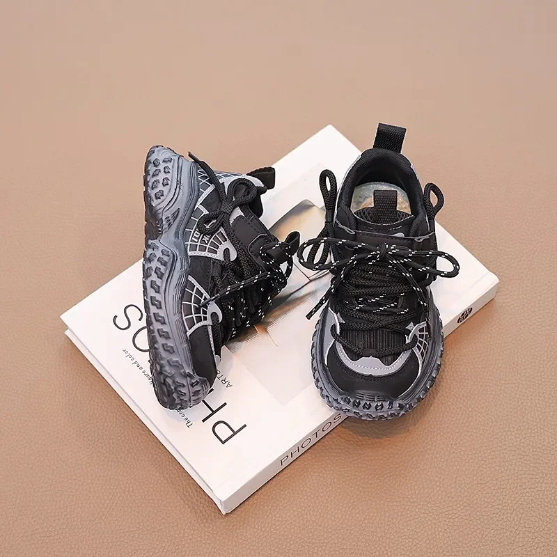 Kids Breathable Chunky Sneakers for School and Basketball