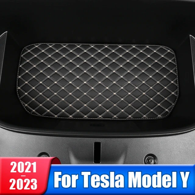 Hochwertige Kofferraum matte vorne/hinten für Tesla Modell y Cargo Tray PU Leder  Schutz polster Zubehör - AliExpress