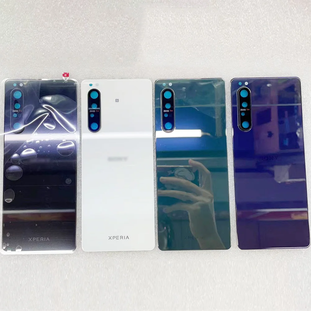 Xperia1 ii крышка для Sony Xperia 1 II крышка аккумулятора XQ-AT51 AT52 Задняя стеклянная дверь задний корпус с заменой объектива камеры