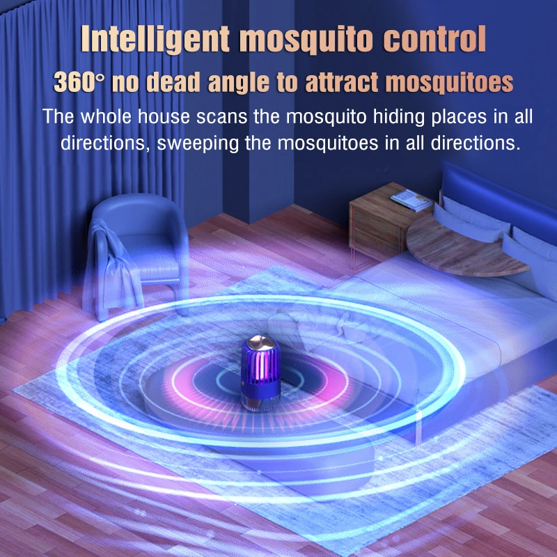 Electric Shock Mosquito Killer Lamp UV Light Mosquito Killer Repellent Anti-mosquito Lamp Rechargeable Mute Trap Bug Zapper