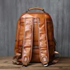 NZPJ Leather Men's Backpack Natural Cowhide Schoolbag Fashion Computer Bag Casual Men's Bag Suitable For 16 Inch Laptop 2