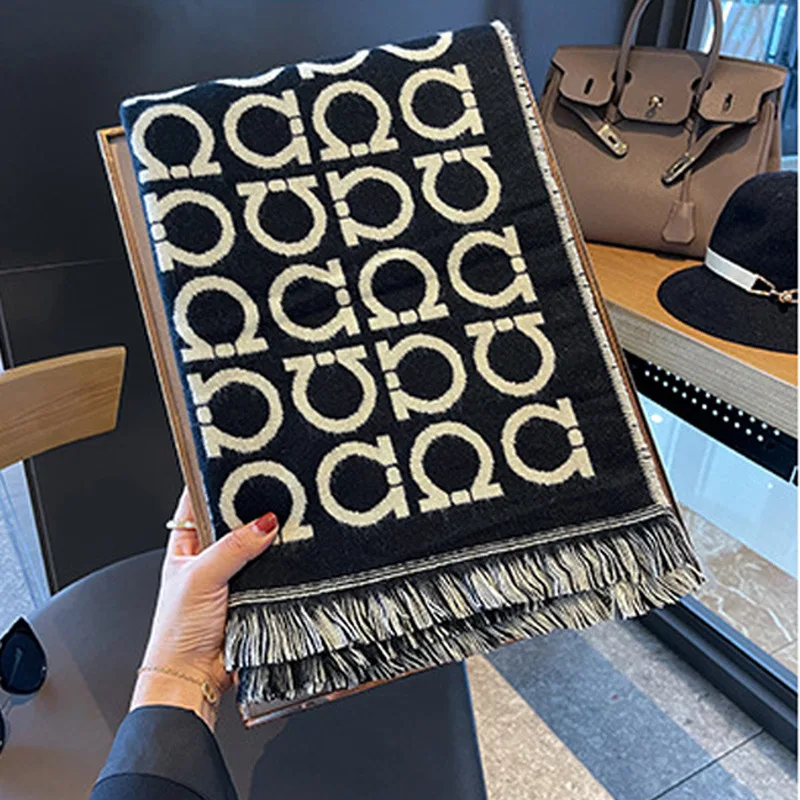 

2023 New In Winter Scarf for Men Luxury Women Cashmere Scarves Brand Shawl Wraps Warm Pashmina Blanket Female Foulard Bufandas