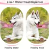 Dog Cat Water Bottle, Portable pet Water Bottle with Food Container, Outdoor Water Dispenser, Leak Proof Water Bottles for Dogs 3